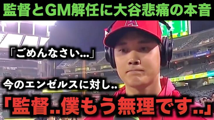 【大谷翔平】「監督..僕もう無理です..」遂に監督とGM解任確定か..。今のエンゼルスに大谷が悲痛の本音【海外の反応】