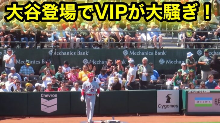 大谷が登場！VIPのざわめきが凄すぎる！【現地映像】