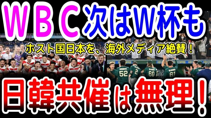 【海外の反応】日韓共催の噂…海外メディアは日本を絶賛！WBCも他国を歓迎する姿勢が素晴らしい！→Ｋ国が、W杯日韓共催案を提案！2023ラグビーワールドカップ今年開催【ゆっくり解説】