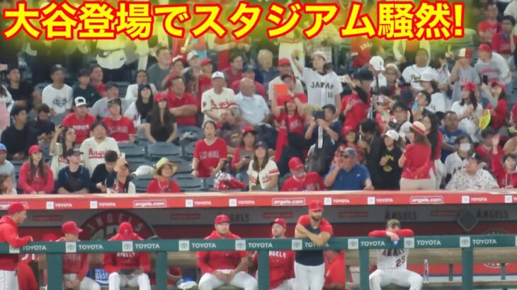 大谷の登場でスタジアムが一時騒然！大騒動のダグアウト裏！【現地映像】