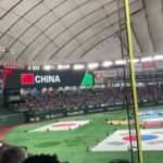 2023.3.9 東京ドーム　WBC初戦　日本vs中国　中国スタメン発表　３番真砂勇介
