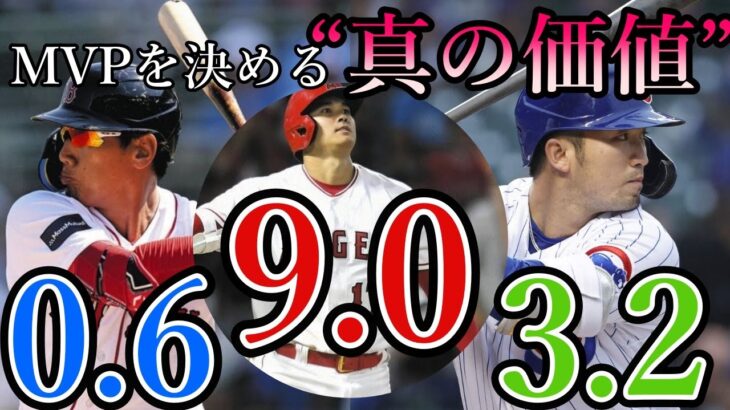 鈴木誠也の「3.2」、吉田正尚の「0.6」、そして大谷翔平の「9.0」。メジャーで主流の【総合指標】とは