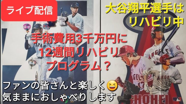 【ライブ配信】大谷翔平選手はリハビリ中⚾️手術費用3千万円に12週間リハビリプログラム⁉️ファンの皆さんと楽しく😆気ままにおしゃべりします✨Shinsuke Handyman がライブ配信します！