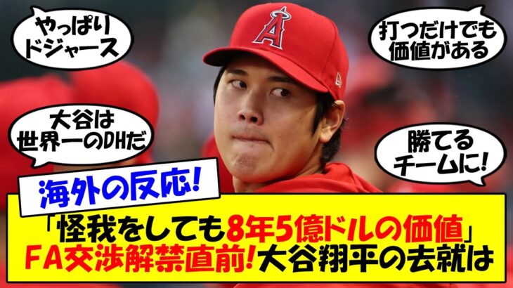 【海外の反応】「やはり5億ドル」「ドジャースが一番だ」交渉解禁直前！今年のFAの目玉、大谷翔平の契約・行き先はどこになる？現状でのアメリカでの情報をゆっくり解説