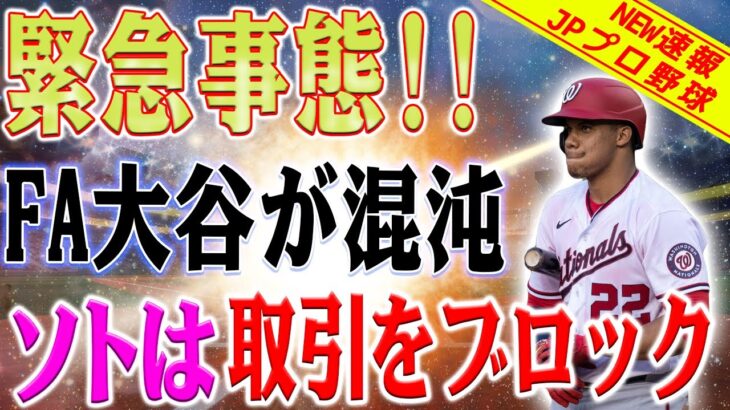 【緊急事態】 FA大谷翔平の状況が未曾有の混乱に陥っている！ソトがいきなり邪魔になった！