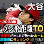 大谷翔平 ホームラン飛距離 TOP20