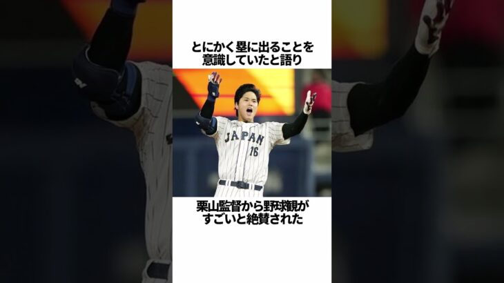 「WBCでの大谷翔平」の雑学 #野球 #WBCでの大谷翔平 #野球解説