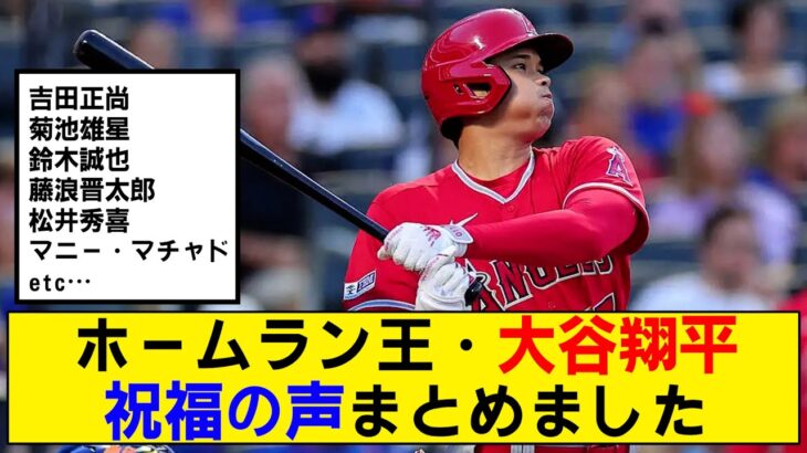 【祝】ホームラン王・大谷翔への 祝福の声まとめました！