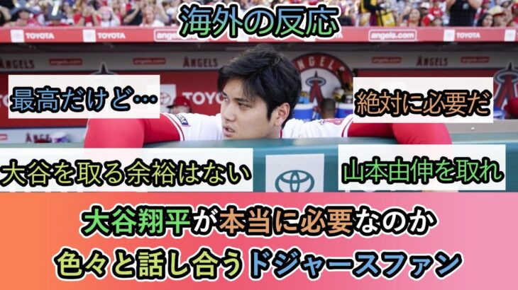 【海外の反応】大谷翔平が本当に必要なのか色々と話し合うドジャースファン