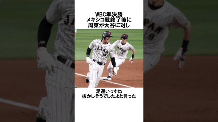 「大谷と侍メンバー」の絡みに関する雑学 #野球 #大谷翔平 #野球解説