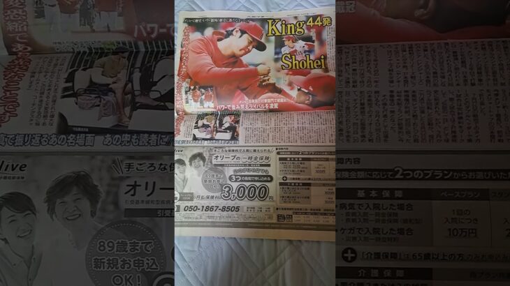 エンゼルス大谷翔平が日本人史上初のメジャーリーグ本塁打王の偉業を達成したので⚾スポーツ新聞を買ってみた📰③【プロ野球・大リーグ・ホームラン王】