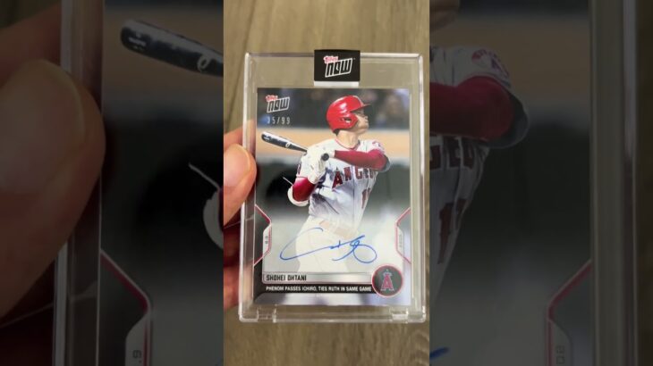 《球員卡》2022 Topps Now Shohei Ohtani 大谷翔平 Passes Ichiro, Ties Ruth Auto /99