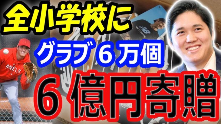 【海外の反応】大谷翔平、日本の全小学校に6億円分のグラブ6万個寄付！FA移籍争奪戦の中、グローブ寄贈のインスタに称賛