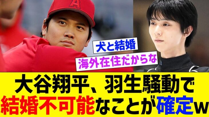 【犬でさえ丸太小屋大荒れ】大谷翔平、羽生騒動でとんでもないことが確定してしまう…【なんJ プロ野球反応】