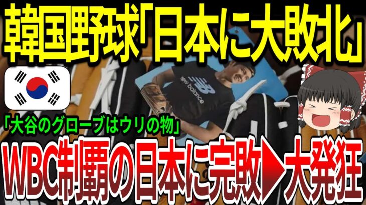 【海外の反応】韓国野球「日本に大敗北」「大谷のグローブはウリの物」WBC制覇の日本に完敗▶大発狂【ゆっくり解説】