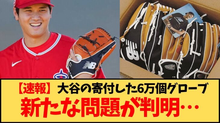 【速報】大谷翔平の寄付したグローブ、早くも問題発生か…