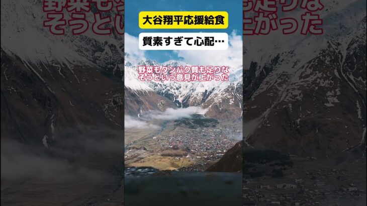 大谷翔平応援給食が質素すぎる…