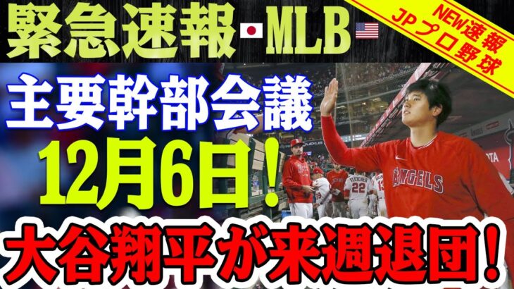 【緊急!!!!!!!】 大谷翔平選手が来週退団！ 主要幹部会議が開催！冬は寒すぎてさよならを言えない！