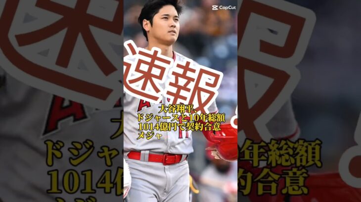 大谷翔平、ドジャースと10年総額1014億円で契約合意 メジャー史上最高額、本人発表