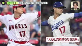 12月8日 【ＭＬＢ】大谷翔平 去就決定はお預け 有力候補は2球団。移籍間近?エンゼルスグッズが割引。現役ドラフト 1位入団3選手が新天地へ