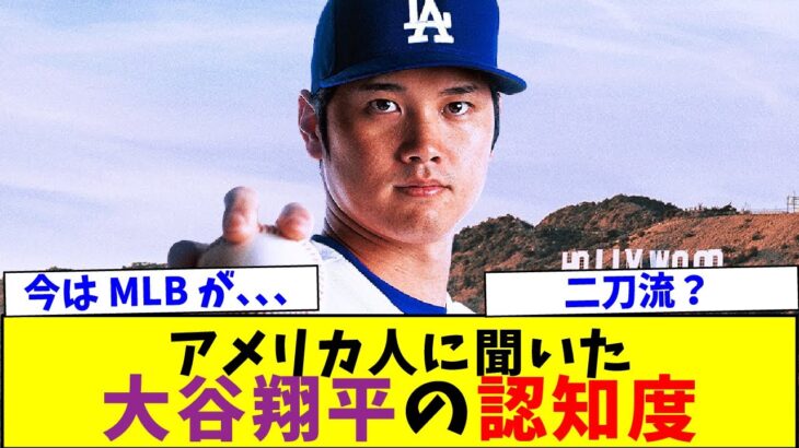 大谷翔平の認知度調査 ドジャース移籍の大谷についてアメリカ人に聞く【なんJなんG反応】【2ch5ch】【海外の反応】