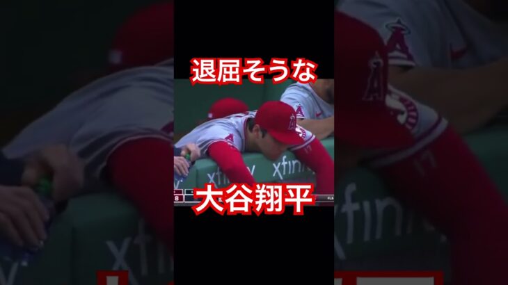 【MLB】試合中、退屈そうなご様子の大谷翔平　#大谷翔平 #mlb #エンゼルス