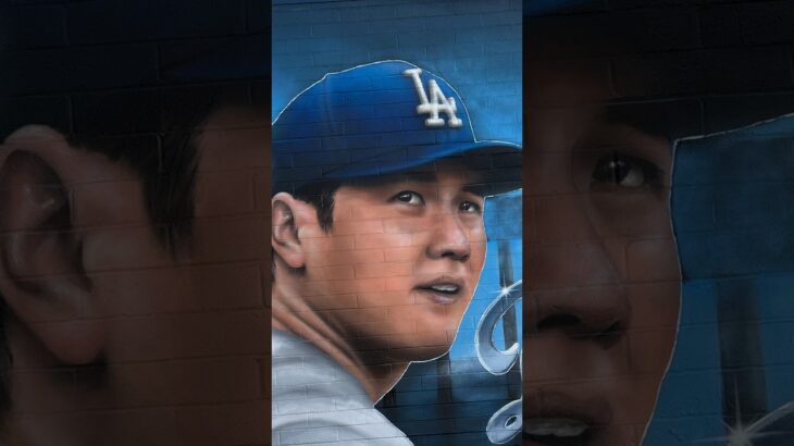 Shohei Ohtani 大谷翔平 & Mookie Betts New Mural, LA Dodgers, By Gustavo Zermeño Jr. ⚾️