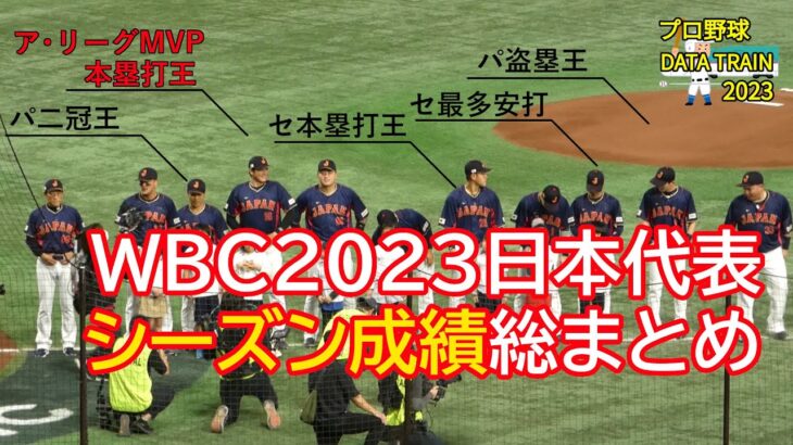 【侍ジャパン/WBC】日本代表メンバーの2023年シーズン成績総まとめ