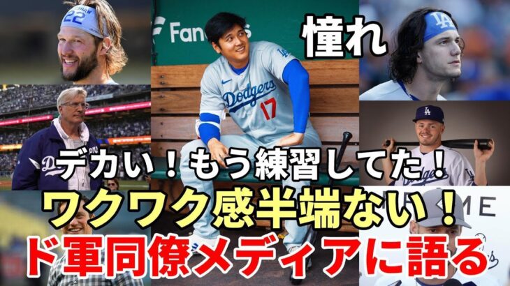 憧れ！ 大谷翔平 ドジャース同僚たちがメディアに明かすワクワク感！カーショー「７億ドル契約はクレイジーだが、翔平なら納得！」、若手選手レポート「デカい！」「今トレーニングルームにいるよ！」