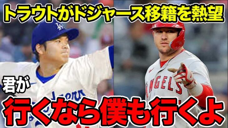 大谷翔平のドジャース移籍を受けてトラウトも移籍を熱望！「君が行くなら僕も行くよ」【海外の反応】