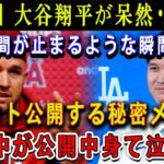 【速報】大谷翔平が呆然･･･突然時間が止まるような瞬間 ! トラウト公開する秘密メール ! 米国中が公開中身て泣いた !