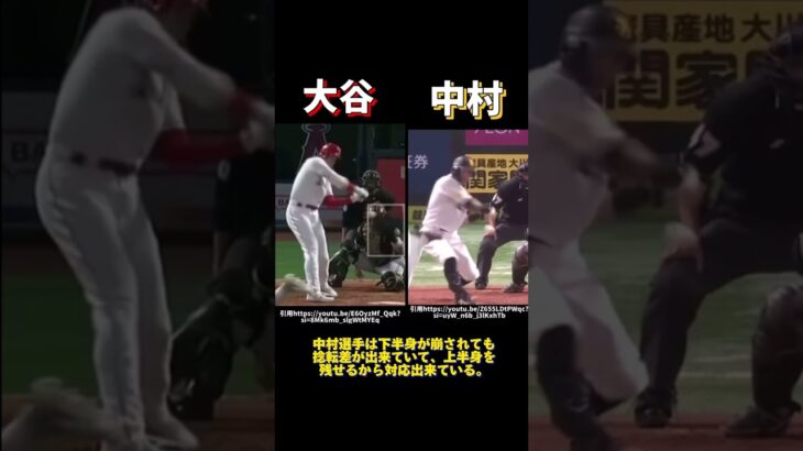 大谷翔平選手と中村晃選手のバッティングフォーム分析 #プロ野球 #ホームラン #エンゼルス#ソフトバンクホークス