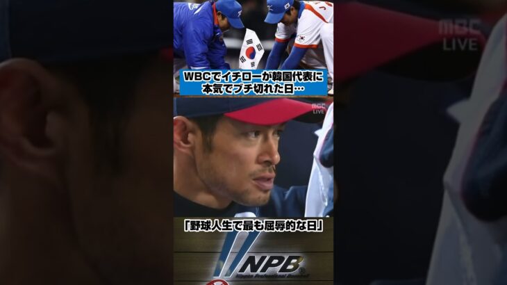 イチローが韓国代表に本気でブチ切れた日…#wbc #baseball #プロ野球 #野球 #日本代表 #侍ジャパン #イチロー #韓国 #shorts