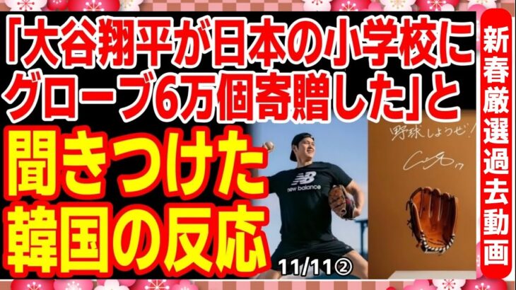 ｢大谷翔平が日本の小学校にグローブ6万個寄贈した｣と聞きつけた韓国の反応（再投稿）23/11/10報道【ニュース 海外の反応 スレまとめ】野球