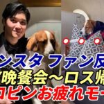 ＜ファンの反応＞大谷翔平 NY晩餐会～ロサンゼルス帰還、デコピン チャーター機でお疲れモード「・・・ZZZZ」