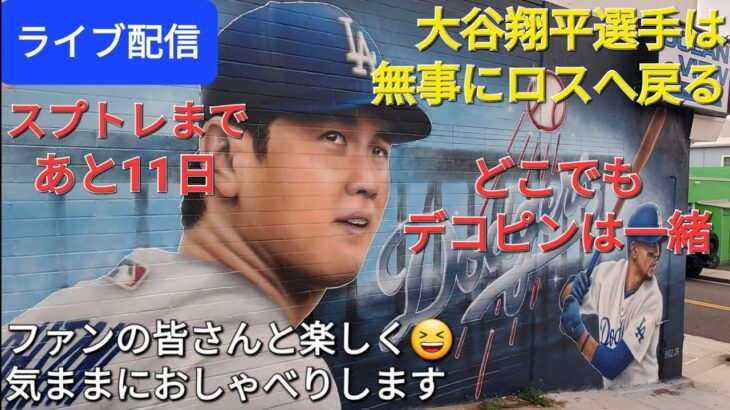 【ライブ配信】大谷翔平選手は無事にロサンゼルスへ戻る✈️デコピンはどこでも一緒❗ファンの皆さんと楽しく😆気ままにおしゃべりします✨Shinsuke Handyman がライブ配信中！