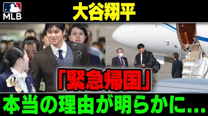 【速報】大谷翔平 「緊急帰国」本当の理由が明らかに…