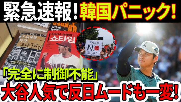 海外の反応！韓国パニック！「完全に制御不能」大谷翔平人気で韓国で混乱発生！メディアの矛盾「大谷翔平は韓国人の心を覆い尽くした」