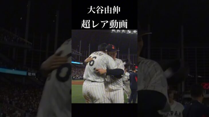 【お宝映像】大谷翔平と山本由伸が抱きついてるシーン。