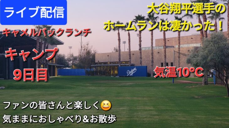 【ライブ配信】大谷翔平選手のホームランは凄かった⚾️キャンプ9日目‼️ファンの皆さんと楽しく😆気ままにおしゃべり&お散歩💫Shinsuke Handyman がライブ配信中！