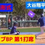 ライブBP第1打席！！大谷翔平選手は今日もヘルメット外します♪ BP by OHTANI!