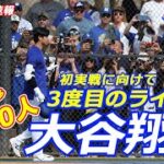 【大谷翔平２月２３日現地速報】３度目のライブBPは1打席のみで見逃し三振　ファンは最多2200人に