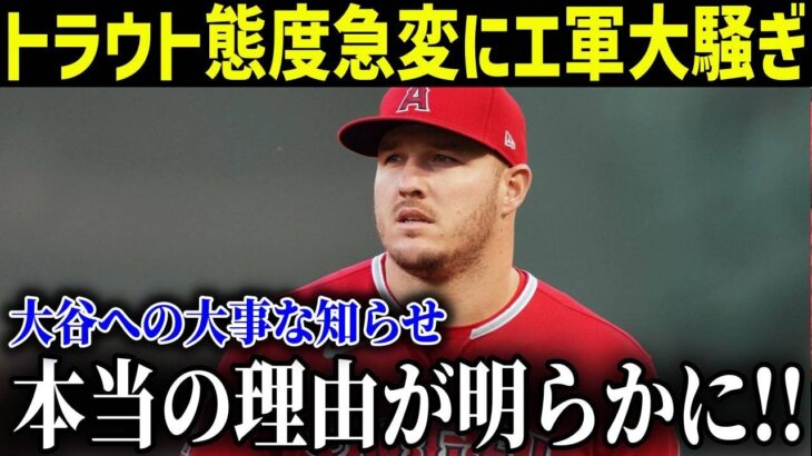 トラウトが態度急変にエ軍大騒ぎ…!!大谷翔平へ大事なお知らせ!!本当の理由が明らかに!!エンゼルス完全崩壊寸前!!【最新/MLB/大谷翔平】