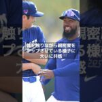 【MLB 海外の反応】ヘルナンデスと仲睦まじい様子の大谷翔平！大砲に胸を触られ「わちゃわちゃ仲良し」＃shorts　＃大谷翔平 #ShoheiOhtani #Shotime #Dodgers