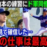 【大谷翔平】異例のキャンプインにドジャース全米が騒然！大谷翔平＆山本由伸の練習を間近で見たドジャース同僚達が興奮を抑えきれず続々と称賛コメントを…