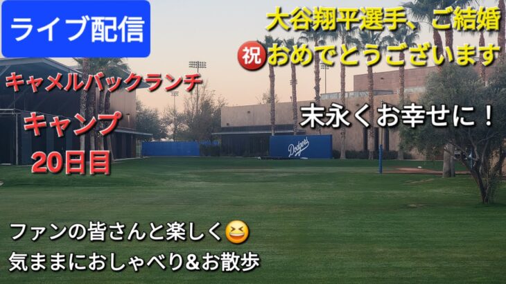 【ライブ配信】大谷翔平選手㊗️ご結婚おめでとうございます🎉末永くお幸せに‼️キャンプ20日目⚾️ファンの皆さんと楽しく😆気ままにおしゃべり&お散歩💫Shinsuke Handyman がライブ配信中！