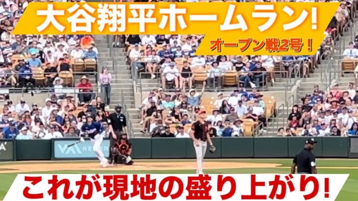 大谷翔平ホームラン！これがスタジアムの盛り上がり！3月12日現地撮影