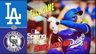 3月5日【ＭＬＢ】大谷翔平「ドジャースvs ロッキーズ」  FULL GAME  Spring Training 2024   MLB Highlights 2024