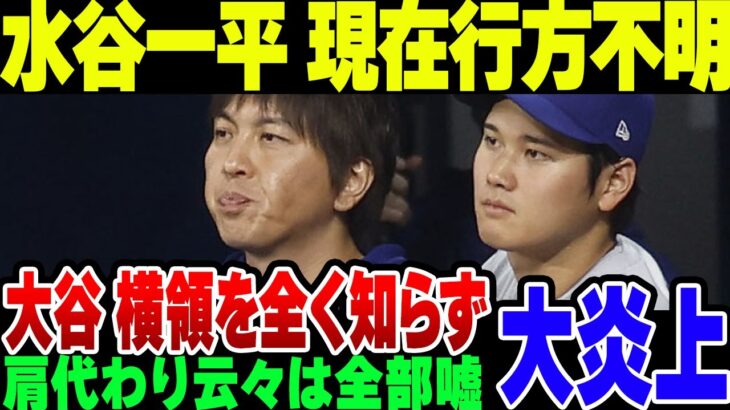 大谷翔平、通訳の7億横領を全く知らなかった模様。なお水原は現在行方不明【ゆっくり解説】