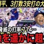 【大谷翔平】“異次元”の打率.714&OPS2.202!! 「ベッタニマン」のMVP打線にロバーツ監督、米国絶賛！日本人初の“三冠王”へ唯一の課題は●●【海外の反応/ドジャース/3安打2打点/三塁打】